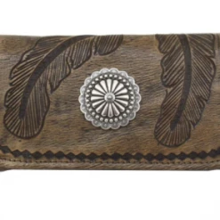 American West Handbags American West Handbag Sacred Bird Collection: Leather Tri-Fold Western Wallet