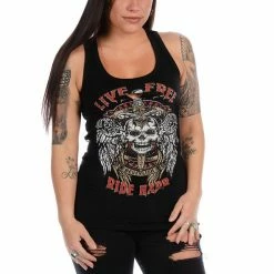 Liberty Wear Collection Tops: Live Free Ride Hard Ladies'