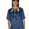 Liberty Wear Collection Tops: Peekaboo Feathers Tunic Blue 2 Liberty Wear Collection Tops: Peekaboo Feathers Tunic Blue