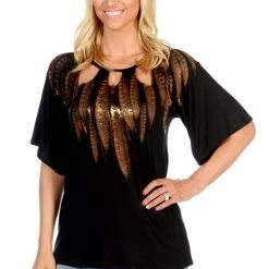 Liberty Wear Collection Tops: Peekaboo Feathers Tunic Ladies'
