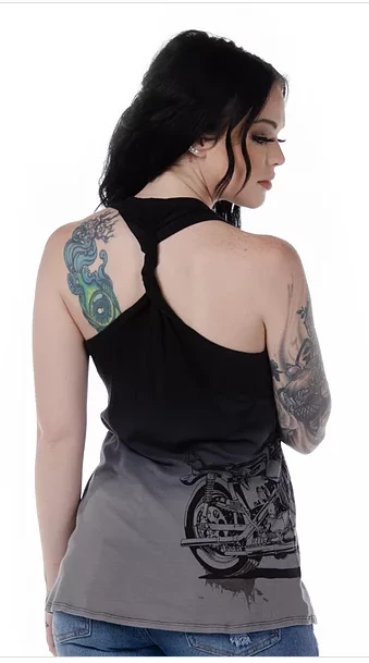 Liberty Wear Collection Tops: Tank Turning Chrome Ladies' 4 Liberty Wear Collection Tops: Tank Turning Chrome Ladies'