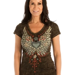 Liberty Wear Collection Tops: Vintage Stars & Wings Ladies'