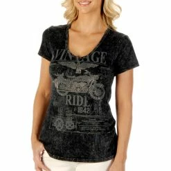 Liberty Wear Collection Tops: Vintage Ride Mineral Wash Grey