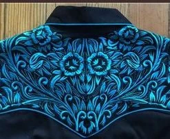 Rockmount Ranch Wear Women's Vintage Western Shirt Collection: Rockmount Fancy Tooling Black