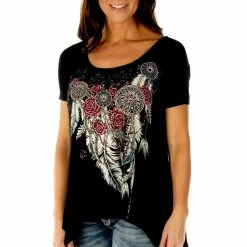 Ladies' Liberty Wear Collection Tops: Feathers & Conchos
