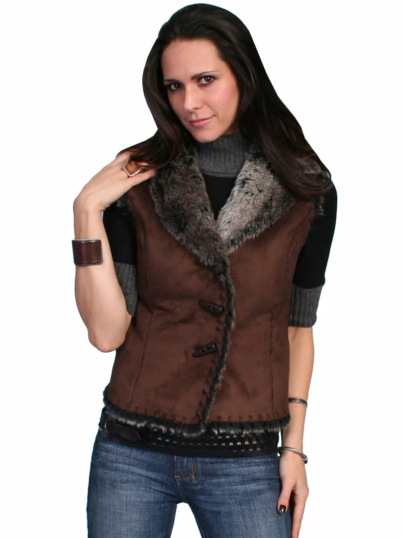 Scully Leather Company Women's Honey Creek Outerwear Collection: Faux Fur Vest, Shearling, Faux Leather Ladies' 5 Scully Leather Company Women's Honey Creek Outerwear Collection: Faux Fur Vest, Shearling, Faux Leather Ladies'