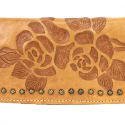 American West Handbags American West Handbag Texas Rose Collection: Leather Tri-Fold Western Wallet