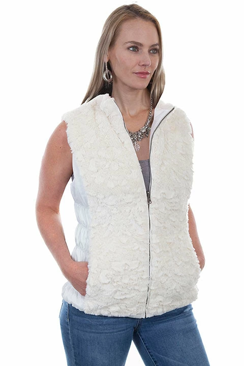 Scully Leather Company Ladies' Women's Honey Creek Outerwear Collection: Faux Fur Reversible Vest 3 Scully Leather Company Ladies' Women's Honey Creek Outerwear Collection: Faux Fur Reversible Vest