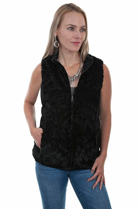 Scully Leather Company Ladies' Women's Honey Creek Outerwear Collection: Faux Fur Reversible Vest 4 Scully Leather Company Ladies' Women's Honey Creek Outerwear Collection: Faux Fur Reversible Vest
