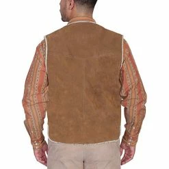 Scully Leather Company Men's Leather Vest Collection: Scully Western Suede W Shearling