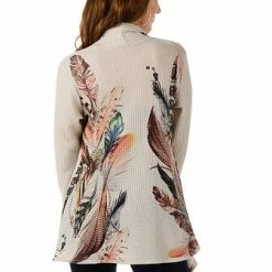 Liberty Wear Collection Cardigan: Plume Feathers