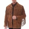 Scully Leather Company Men's Leather Jacket Collection: Scully Western Frontier Fringe Suede, Cinnamon