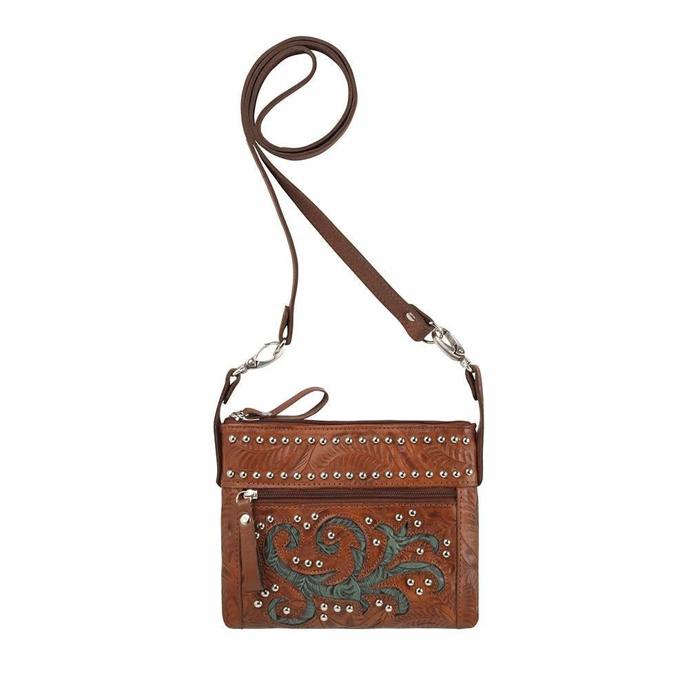 American West Handbags American West Trail Rider Collection: Crossbody Hip Turquoise Scroll 3 American West Handbags American West Trail Rider Collection: Crossbody Hip Turquoise Scroll
