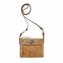 American West Handbags American West Trail Rider Collection: Crossbody Hip Tan