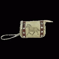 American West Handbags Ladies' American West Handbag Hitchin' Post Collection: Event Wristlet Running Horse