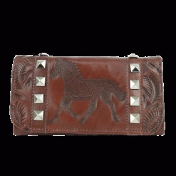 American West Handbags American West Handbag Hitchin' Post Collection: Leather Tri-Fold Western Wallet