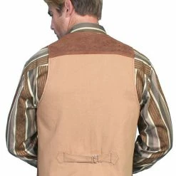 Scully Leather Company Men's Leather Vest Collection: Scully Western Vintage Lamb Concho