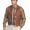 Scully Leather Company Men's Leather Vest Collection: Scully Western Vintage Lamb Concho