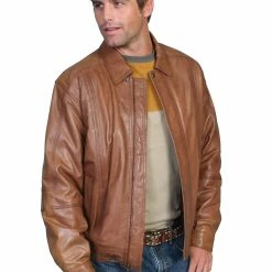Scully Leather Company Men's Leather Jacket Collection: Scully Casual Lambskin Zip Front