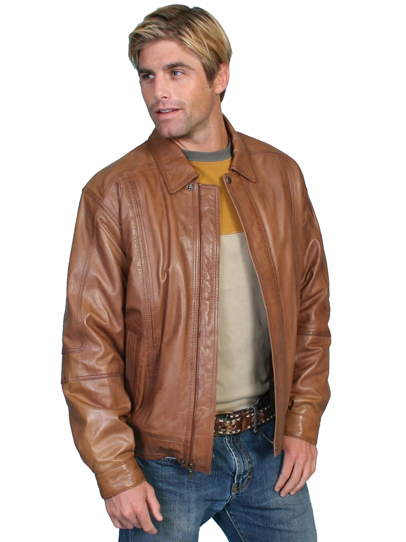 Scully Leather Company Men's Leather Jacket Collection: Scully Casual Lambskin Zip Front 3 Scully Leather Company Men's Leather Jacket Collection: Scully Casual Lambskin Zip Front