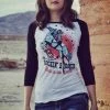Original Cowgirl Clothing T-Shirts: Rockin' B Ranch Vintage Rodeo Girl Baseball Tee