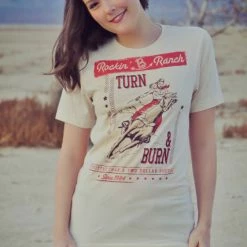 Original Cowgirl Clothing T-Shirts: Rockin' B Ranch Turn N Burn