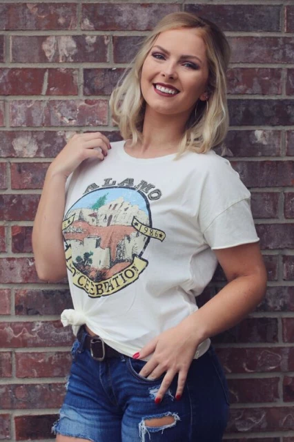 Ladies' Original Cowgirl Clothing T-Shirts: Alamo Destroyed Tee 3 Ladies' Original Cowgirl Clothing T-Shirts: Alamo Destroyed Tee