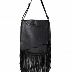Scully Leather Company Ladies' Western Shoulder Bag With Fringe And Pick Stitch