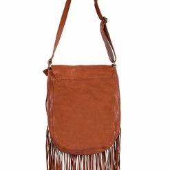 Scully Leather Company Ladies' Western Shoulder Bag With Fringe And Pick Stitch