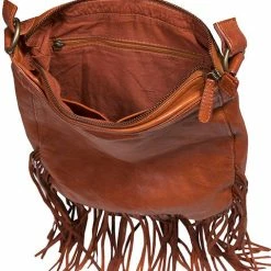 Scully Leather Company Ladies' Western Shoulder Bag With Fringe And Pick Stitch