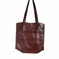 Scully Leather Company Western Shoulder Bag With Cross Stitch