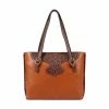 Scully Leather Company Ladies' Western Double Strap Shoulder Bag With Tooling