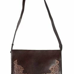 Scully Leather Company Western Compact Handbag Floral Embossed Stud Design Ladies'