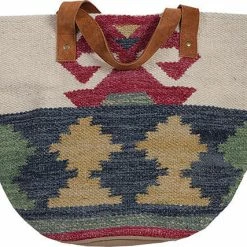 Scully Leather Company Western Shoulder Tote Woven Geometric Print Ladies'