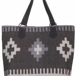 Scully Leather Company Western Shoulder Tote Geometric Aztec Print Ladies'