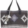 Scully Leather Company Western Shoulder Tote Geometric Aztec Print Ladies'