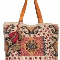 Scully Leather Company Ladies' Western Shoulder Tote Geometric Print Front