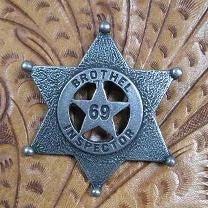 OutWest Shop Men's Old West Historic Replica Badge: Brothel Inspector Star