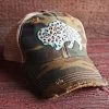 Ladies' Original Cowgirl Clothing Cap: Buffalo With Leopard Spots