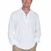 Scully Leather Company Men's Cantina Cotton Collection: Laceup Pullover