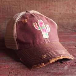 Original Cowgirl Clothing Cap: Rose Cactus Ladies'