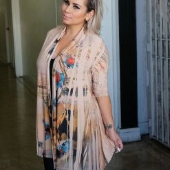 Fantazia Apparel Collection Wrap: 3/4 Sleeve Jacket Western Feathers