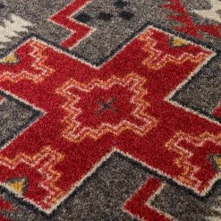 American Dakota Textiles Voices Collection: Double Cross Gray Area Rugs