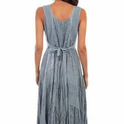 Scully Leather Company Ladies' Women's Honey Creek Collection Dress: Sleeveless Lace-Up, Tier Panels With Scrolling