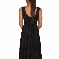 Scully Leather Company Ladies' Women's Honey Creek Collection Dress: Sleeveless Lace-Up, Tier Panels With Scrolling