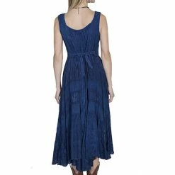 Scully Leather Company Ladies' Women's Honey Creek Collection Dress: Sleeveless Lace-Up, Tier Panels With Scrolling