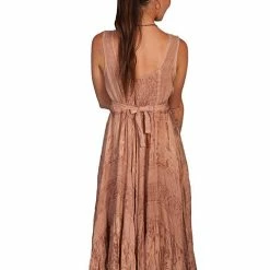Scully Leather Company Ladies' Women's Honey Creek Collection Dress: Sleeveless Lace-Up, Tier Panels With Scrolling
