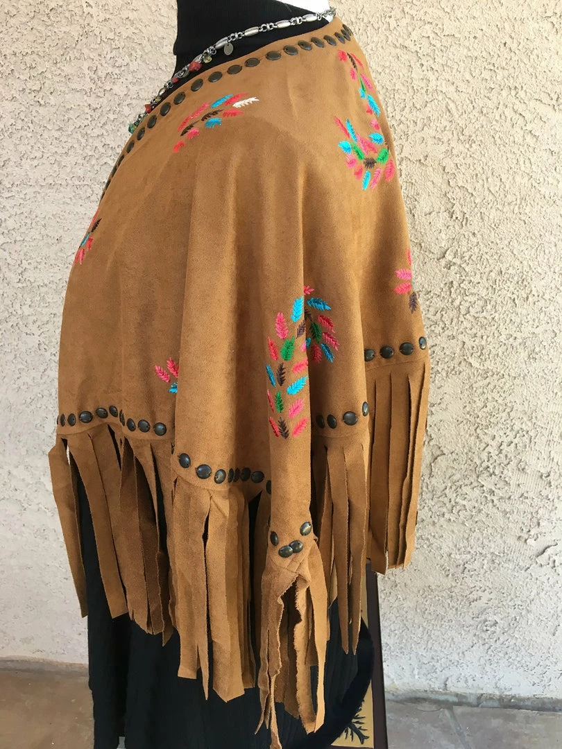 Scully Leather Company Women's Honey Creek Collection Accessory: Wrap Faux Suede Cape Southwest Style 8 Scully Leather Company Women's Honey Creek Collection Accessory: Wrap Faux Suede Cape Southwest Style