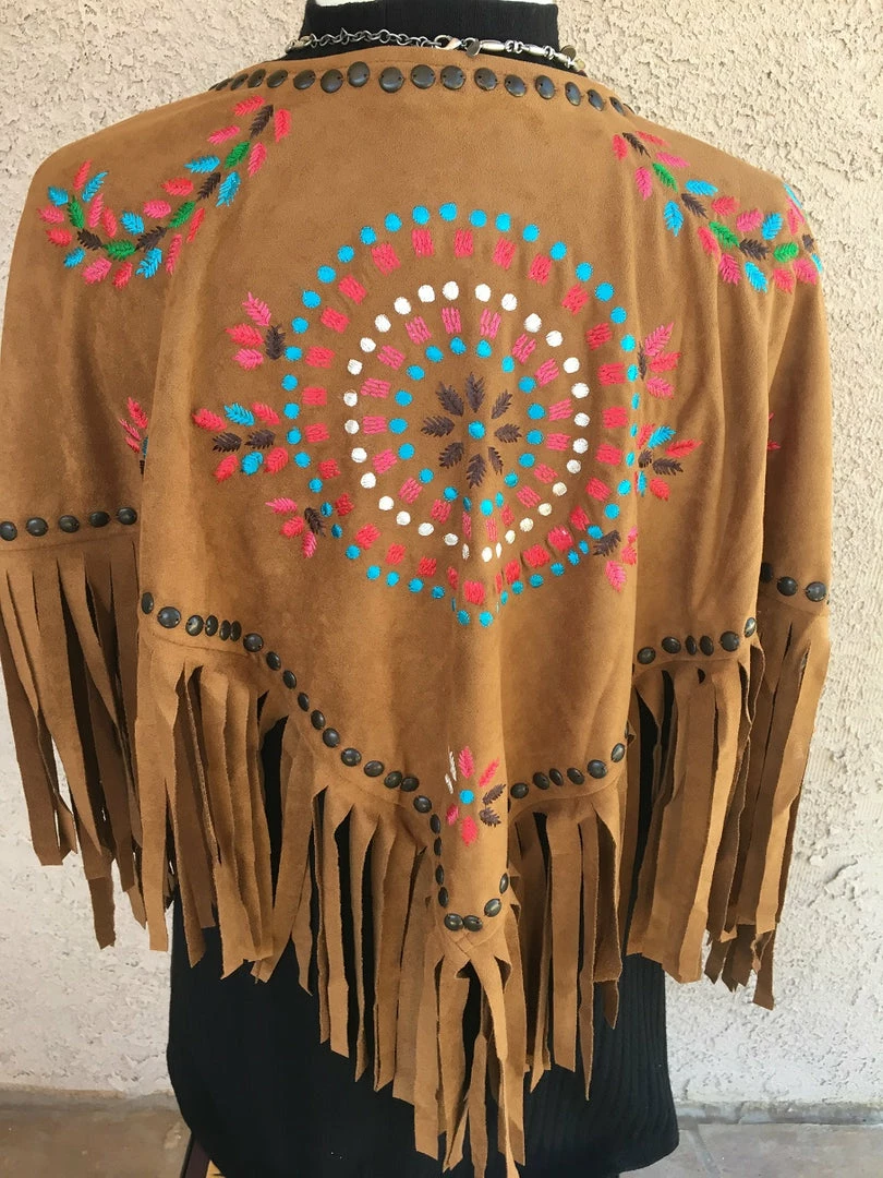 Scully Leather Company Women's Honey Creek Collection Accessory: Wrap Faux Suede Cape Southwest Style 9 Scully Leather Company Women's Honey Creek Collection Accessory: Wrap Faux Suede Cape Southwest Style