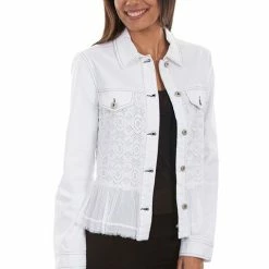 Scully Leather Company Ladies' Women's Honey Creek Jacket Collection: Lace Insert And Ruffle Hem